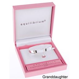 Silver Plated Girls Sentiment Bracelet - Granddaughter